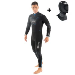 SEAC SPACE Combinaison De Plongée Sous Marine Homme 7 Mm Avec Cagoule Tekno