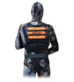 SUBLEST Baudrier Dorsal QUICKSAFE Simple Bretelles Avec 6 Poches Vides -AQUALUNG Soldes Boutique SUBLEST Baudrier chasse sous marine GBD6P FLUO MS 2