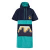 WAVE HAWAII PONCHO COTTON VELOURS BLUEBOW En Coton Bio